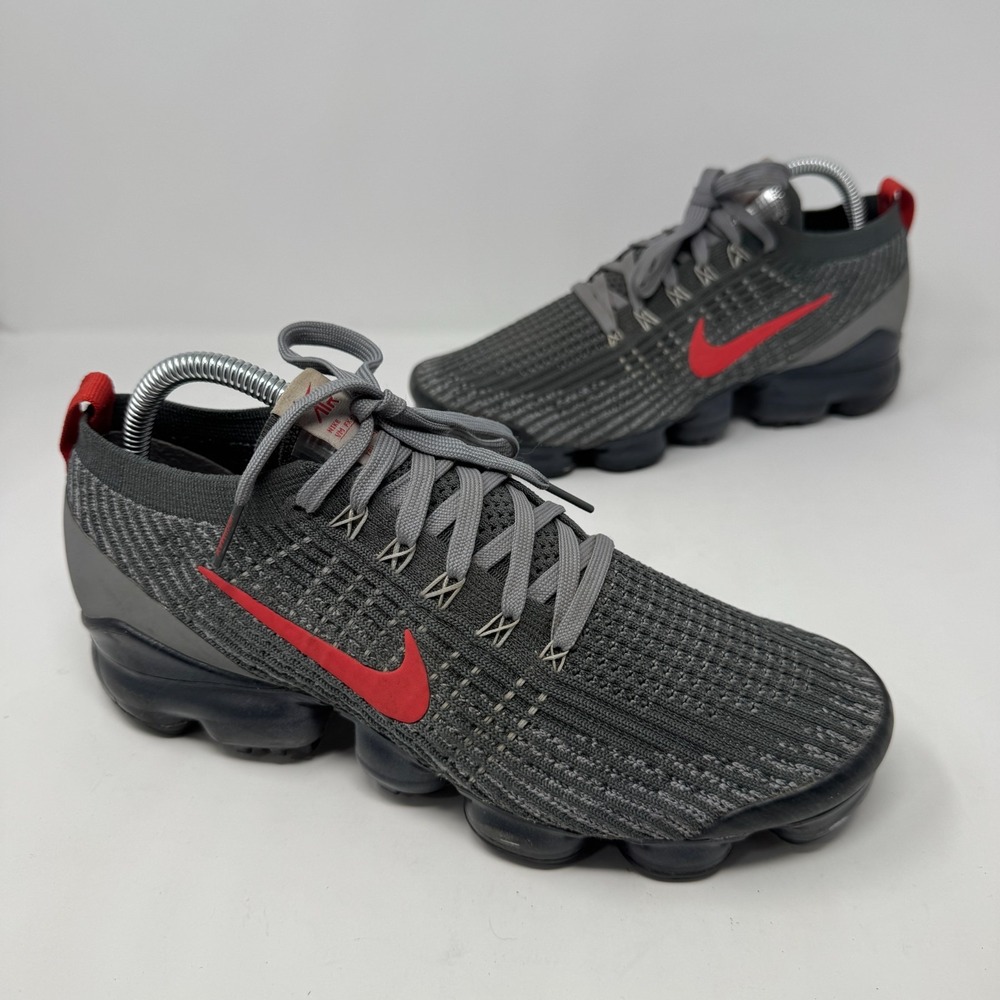 Nike Air VaporMax 2020 Flyknit Gray Red CT1270-001 Men's Size 8